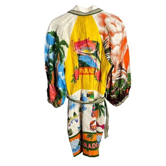 NWT ALÉMAIS Paradiso Linen Mini‎ Dress Size 2 - Picture 8 of 9